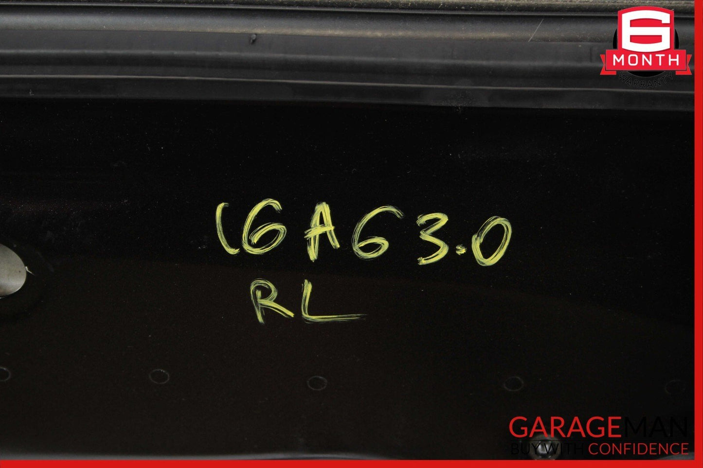 12-18 Audi A6 Rear Left Driver Side Exterior Door Shell Frame Panel Black