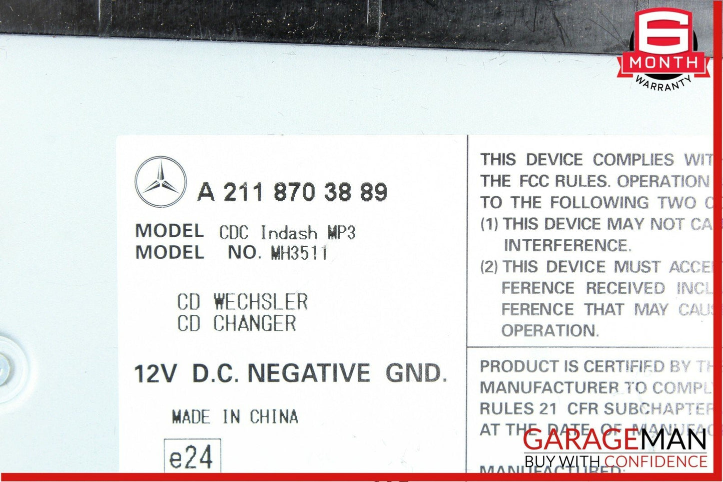 06-12 Mercedes R171 SLK350 GL350 R550 Radio Stereo 6 Disk CD Changer Player OEM