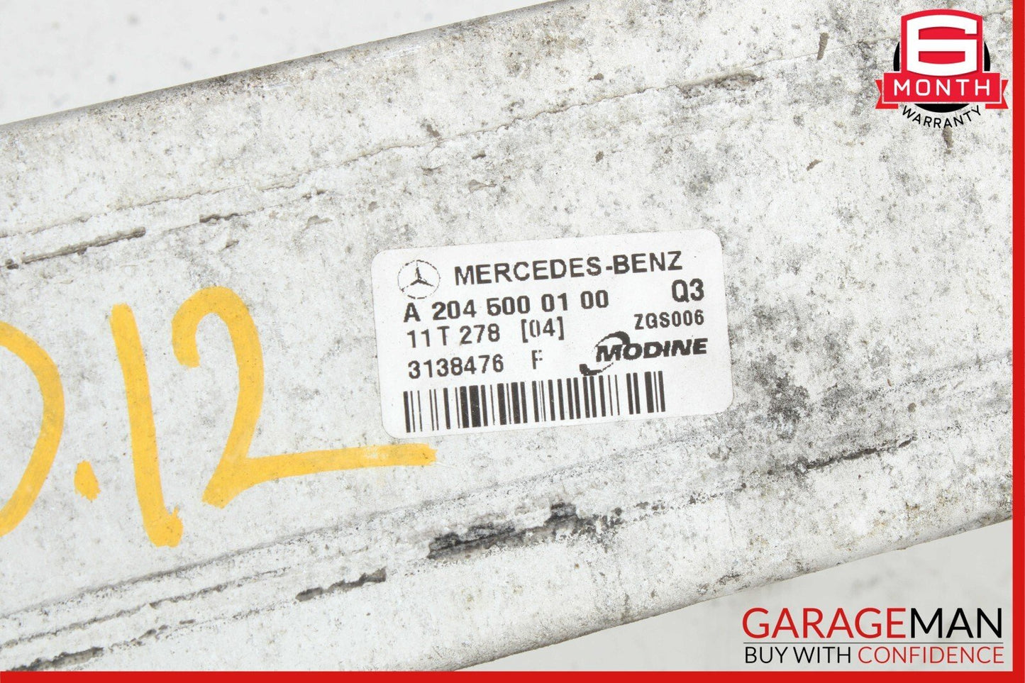 12-15 Mercedes W204 C250 SLK250 1.8 Intercooler Charge Air Cooler Radiator M271