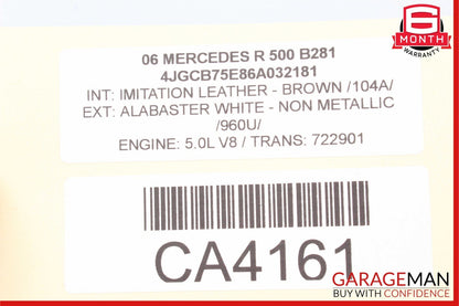 06-09 Mercedes W251 R500 Complete Front & Rear Brake Caliper Calipers Set OEM