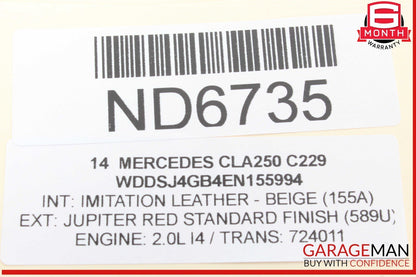 14-19 Mercedes W117 CLA250 Front Right or Left Dash AC A/C Air Vent Trim Grill