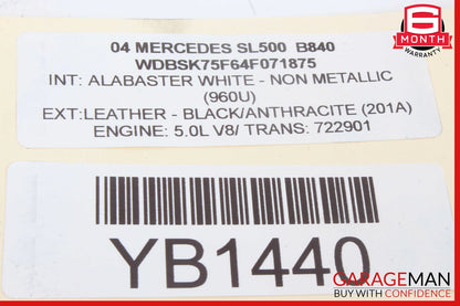 03-12 Mercedes R230 SL500 SL55 AMG Upper Radiator Support Frame 2306201931 OEM