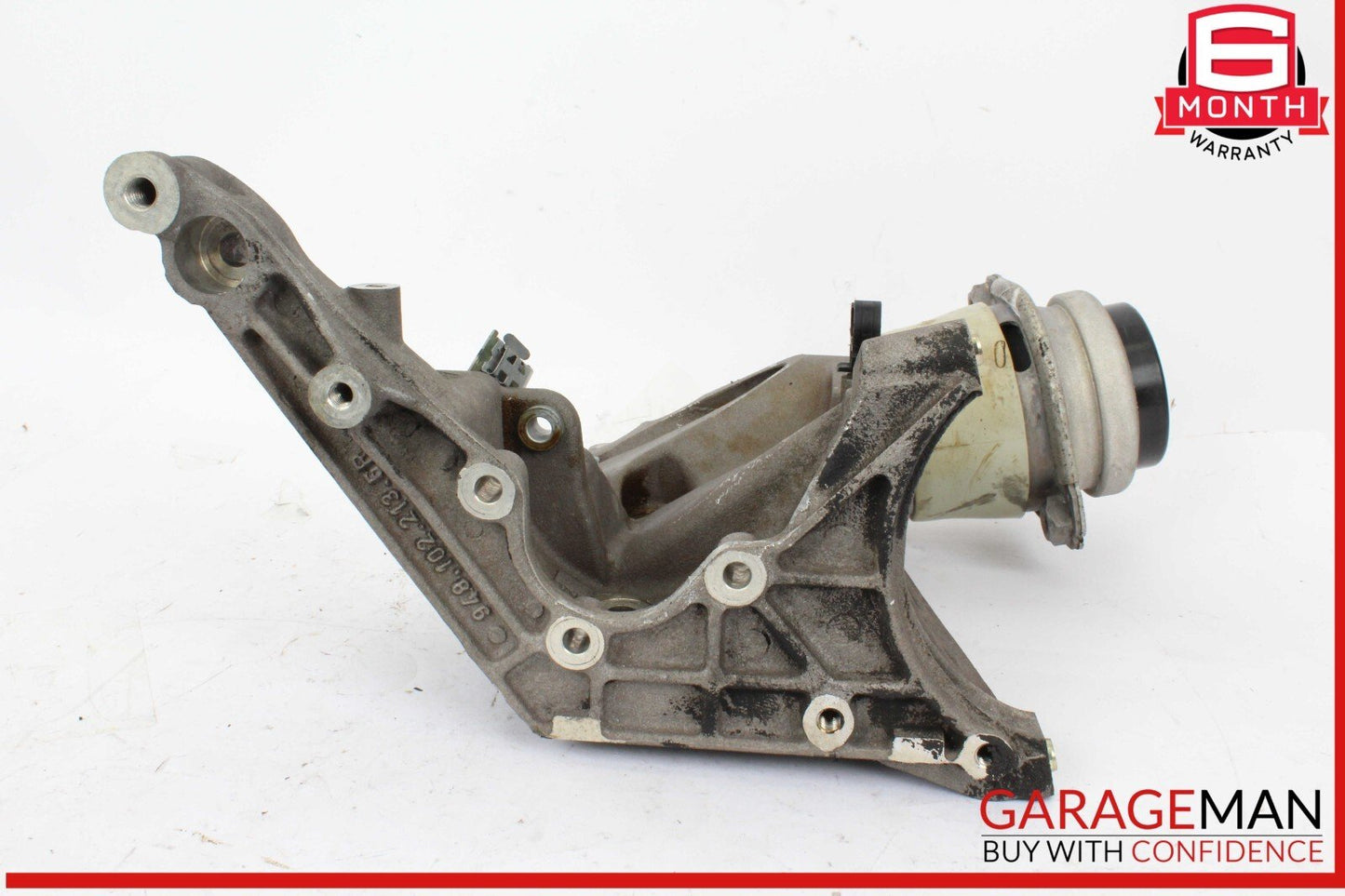 03-06 Porsche Cayenne Turbo 955 Engine Left Side Mount Bracket w/ Motor