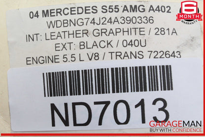 03-06 Mercedes W220 S55 AMG ABS PML Control Electronic Stability Unit ESP OEM