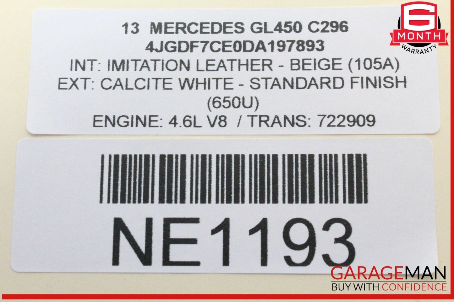 12-19 Mercedes X166 GL450 Gas Throttle Pedal Accelerator 1663000004 OEM