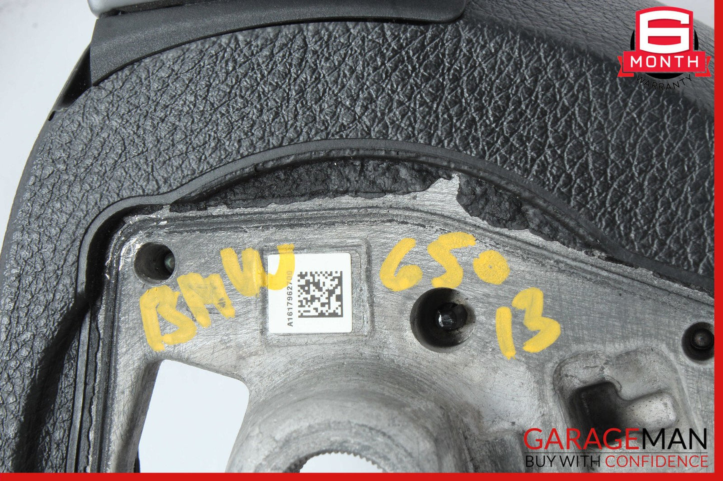 13-19 BMW 650i F06 Steering Wheel Black OEM