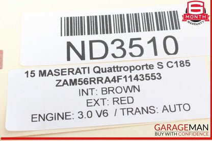 14-17 Maserati Quattroporte S Restraint Sensor Control Module Unit 670009490 OEM