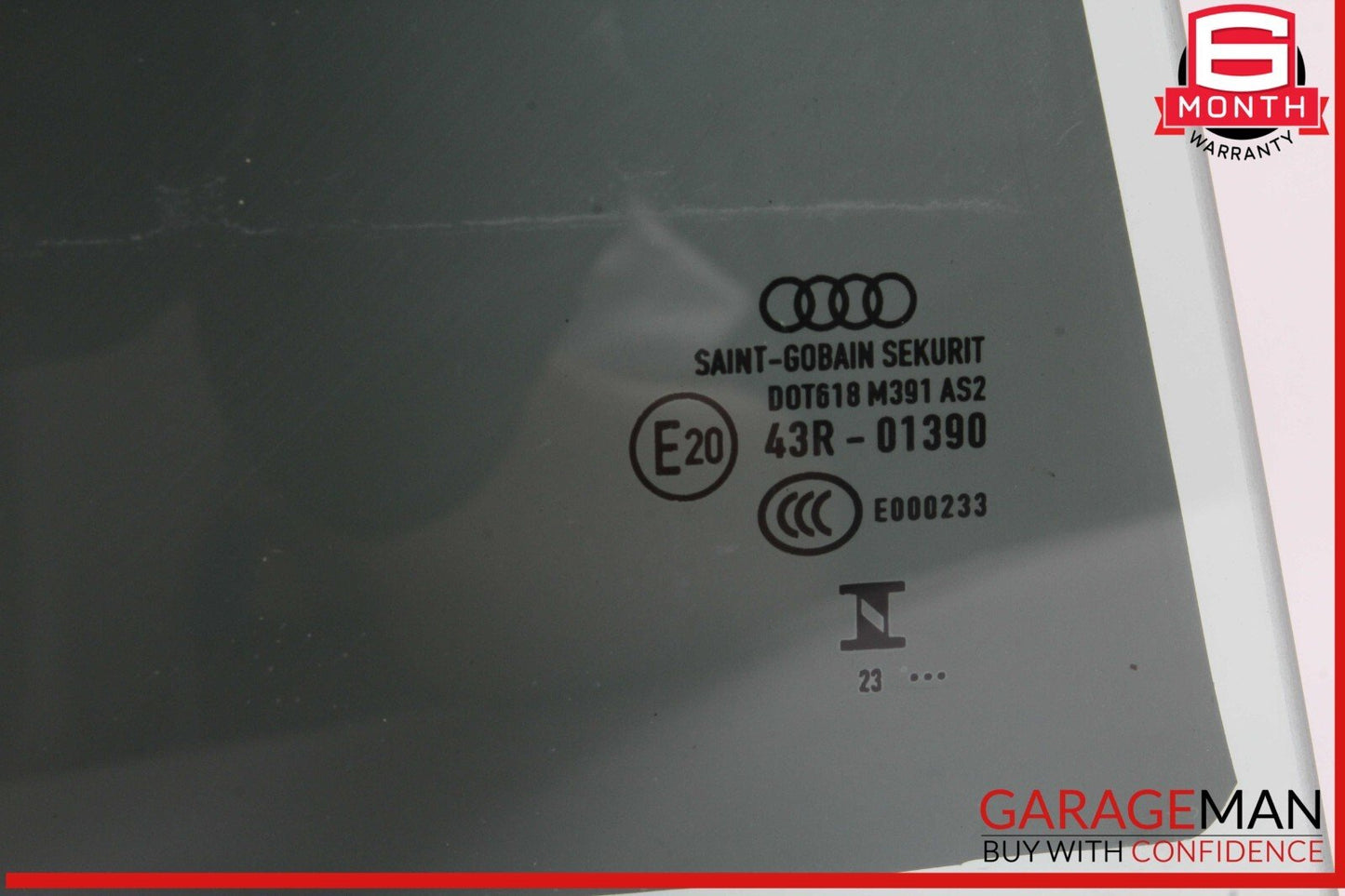 17-24 Audi A4 Rear Right Passenger Side Door Window Glass 8W5845206C OEM