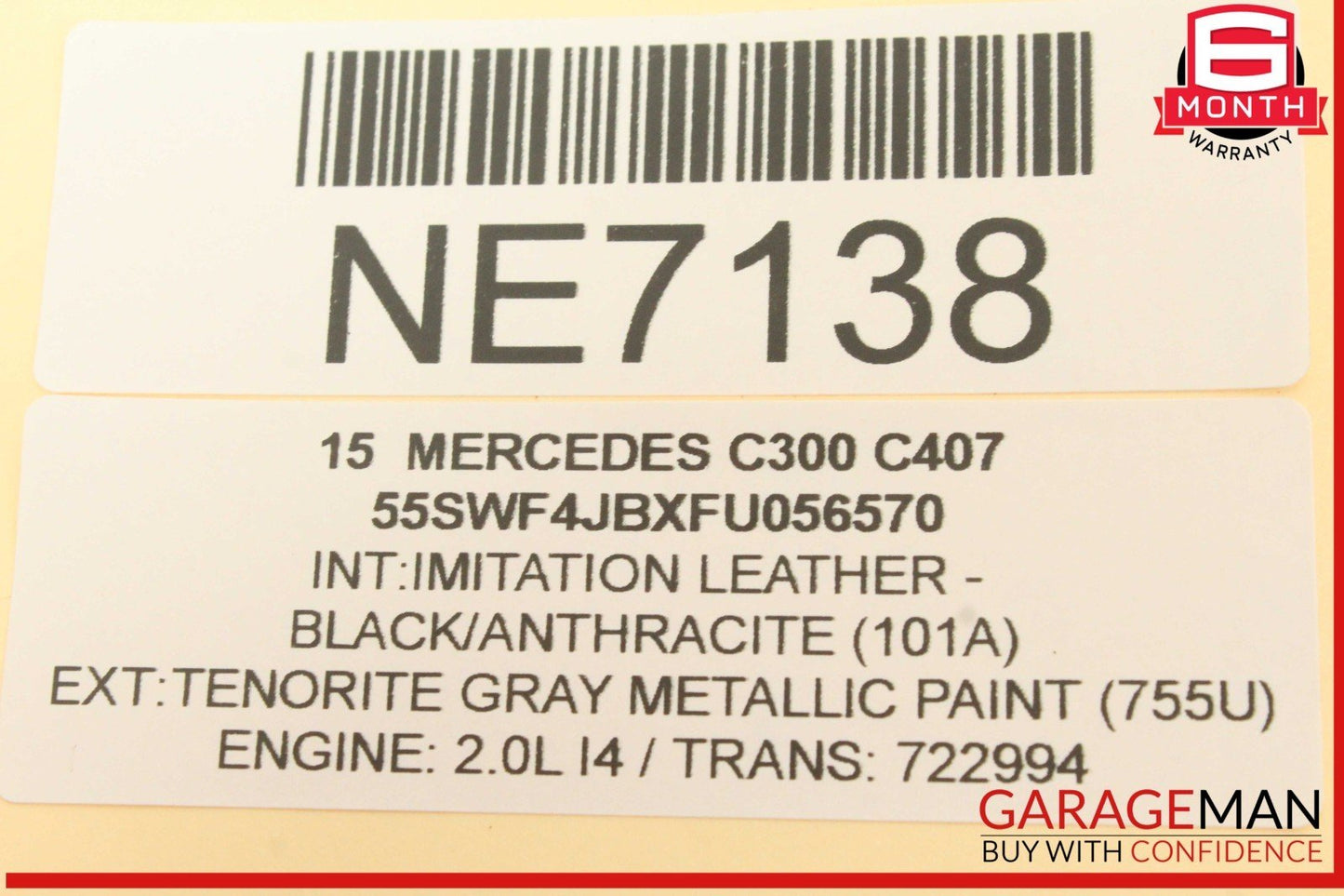 15-20 Mercedes W205 C300 Front Center Dash Dashboard AC A/C Air Vent Grille OEM