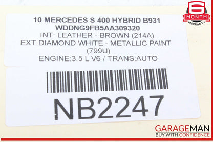 07-13 Mercedes W221 S400 Hybrid Rear Left Carrier Wheel Spindle Knuckle RWD OEM