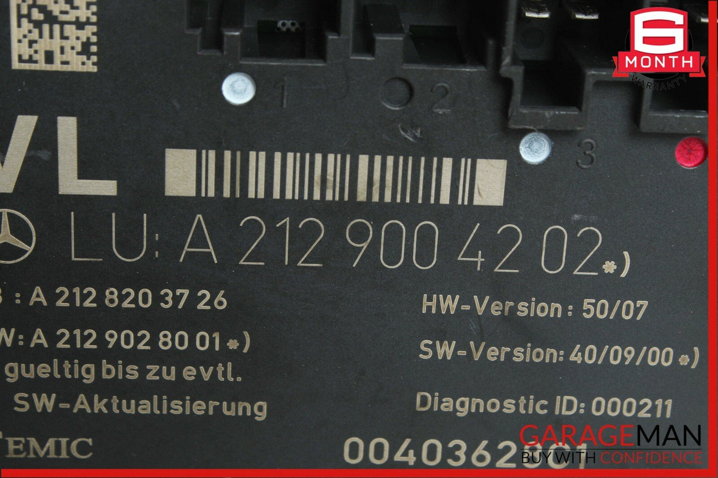 08-15 Mercedes W204 C250 Front Left Driver Side Door Control Module Unit OEM