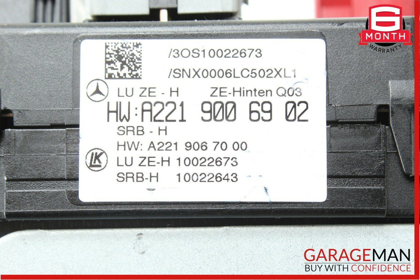 10-13 Mercedes W221 S450 S550 S63 AMG Rear Sam Fuse Box Relay Control Assembly