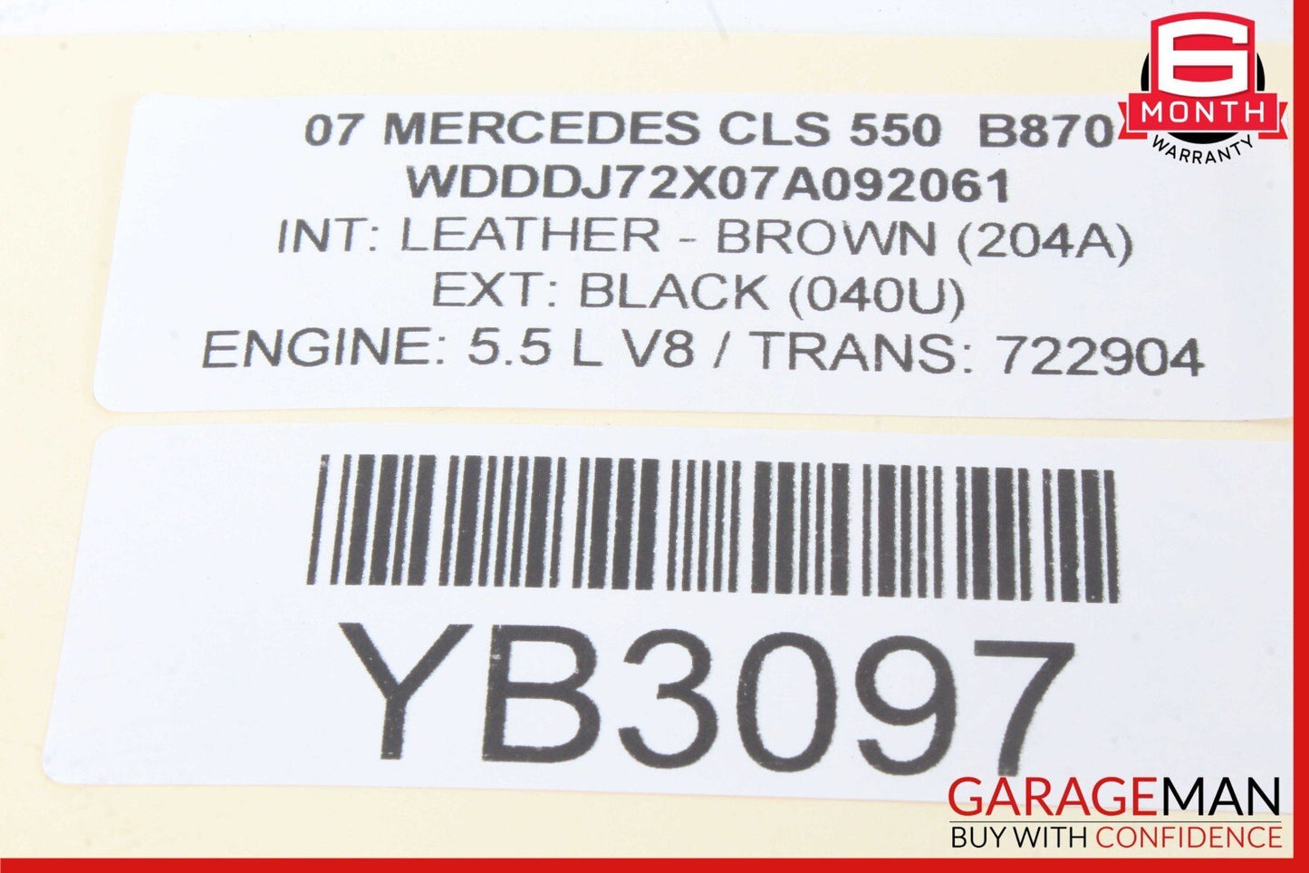06-11 Mercedes W219 CLS500 Front Right Door Lock Latch Actuator Keyless Go OEM