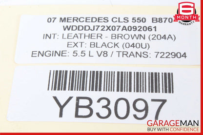 06-11 Mercedes W219 CLS500 Front Right Door Lock Latch Actuator Keyless Go OEM