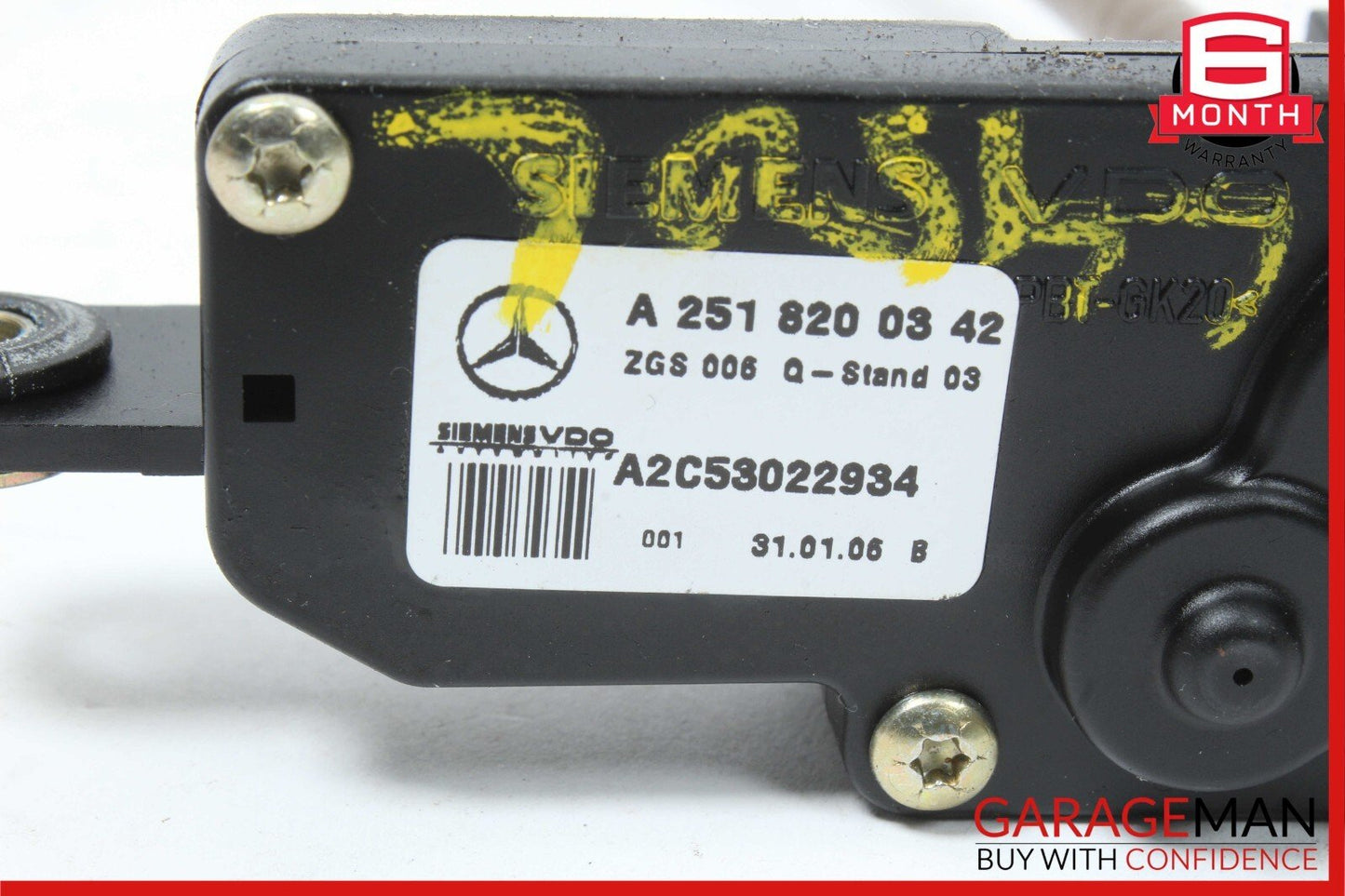 06-12 Mercedes R350 ML450 GL550 Rear Left Side Quarter Window Regulator Motor