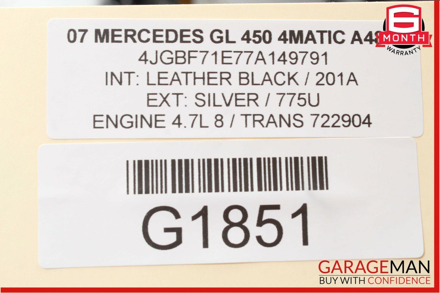 06-12 Mercedes X164 GL450 Radio 6 Disk Changer CD DVD Player OEM