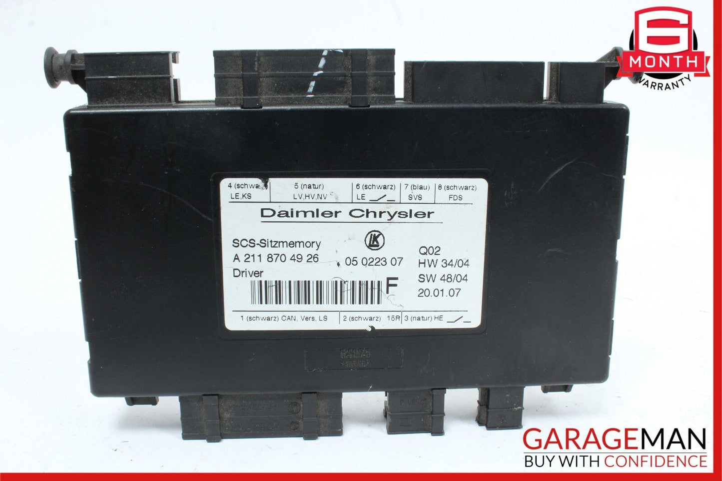 03-12 Mercedes W251 R350 CLS500 SLK280 Front Left Side Seat Control Module OEM