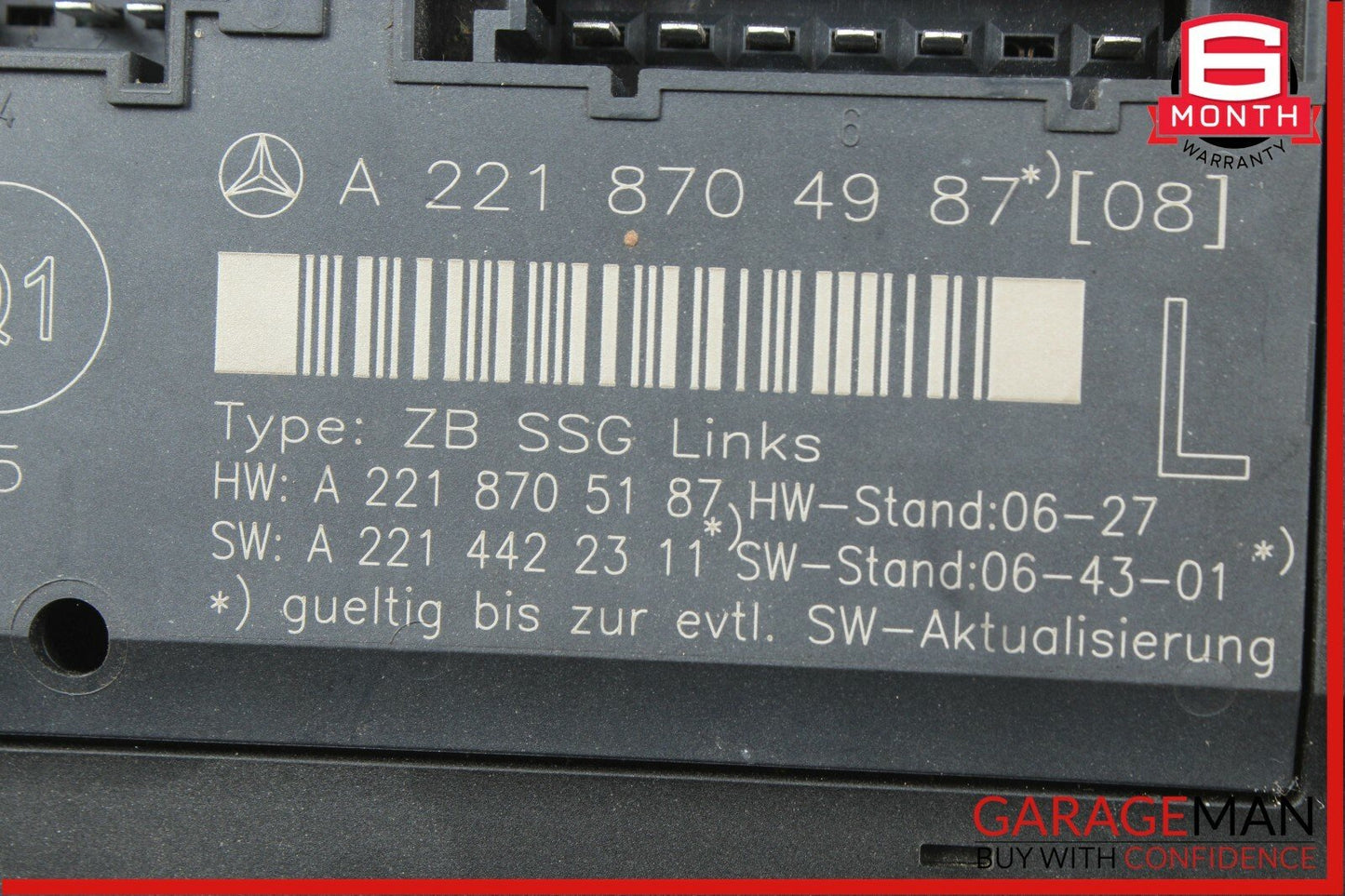 07-13 Mercedes W221 S550 S63 AMG Front Left Driver Side Under Seat Control Unit