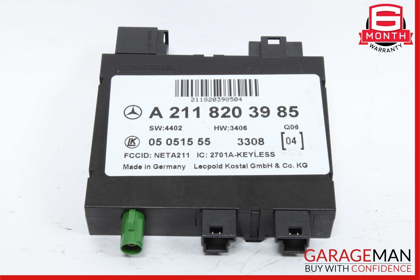 03-11 Mercedes W219 CLS500 E350 E63 AMG Keyless Go Entry Control Module Unit OEM