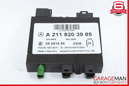 03-11 Mercedes W219 CLS500 E350 E63 AMG Keyless Go Entry Control Module Unit OEM