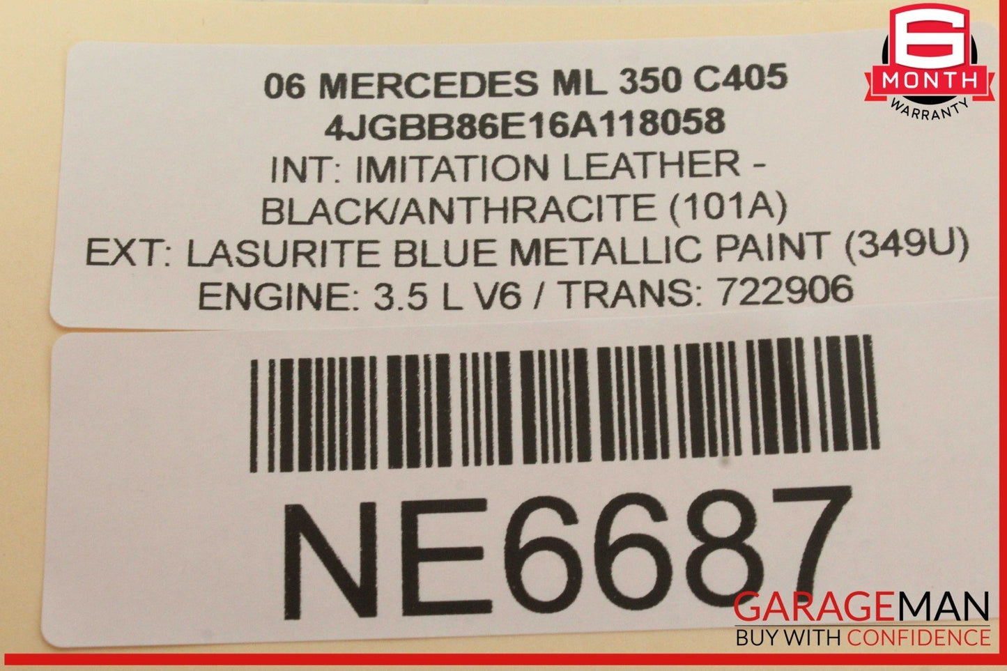 06-12 Mercedes W164 ML350 Rear Trunk Tailgate Control Module Unit 1648204826 OEM