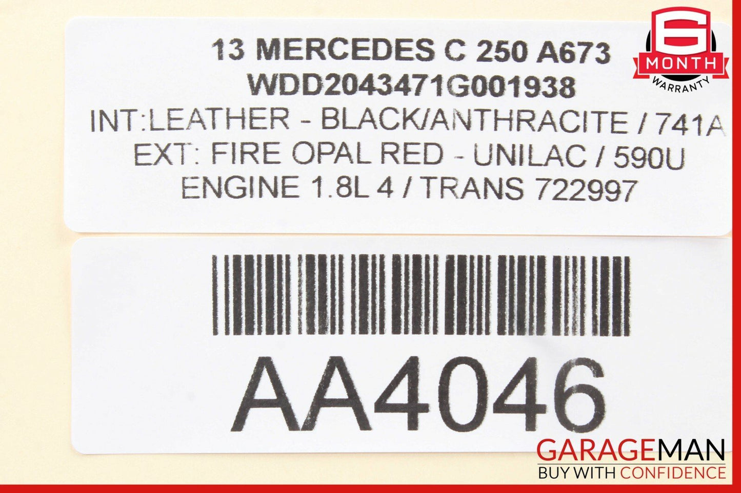 08-14 Mercedes W204 C250 C350 Front Left Door Lock Latch Actuator OEM