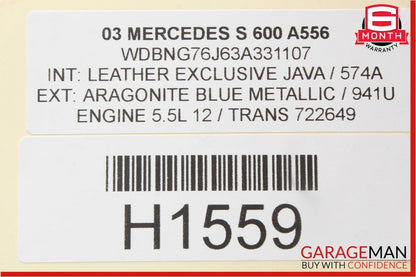 00-06 Mercedes W220 S600 CL500 Front Transverse Lower Control Arm 2153300707