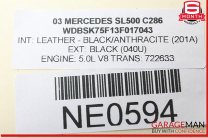 03-06 Mercedes R230 SL500 S500 CL500 ECU Engine Control Module Unit 1131531279