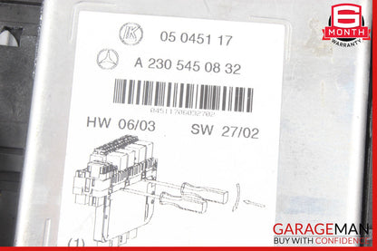 03-12 Mercedes R230 SL500 Front Left SAM Fuse Box Signal Acquisition Assembly