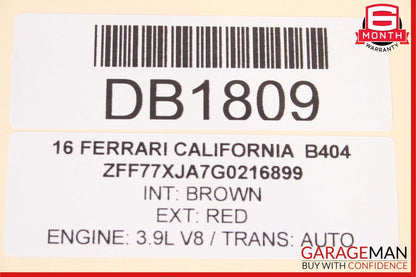 15-18 Ferrari California Trunk Main Carpet Liner Panel Cover Black OEM