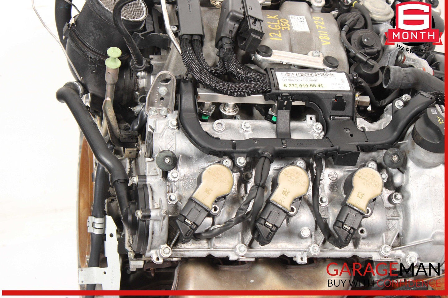 10-12 Mercedes X204 GLK350 3.5L M272 Engine Motor Block Assembly OEM