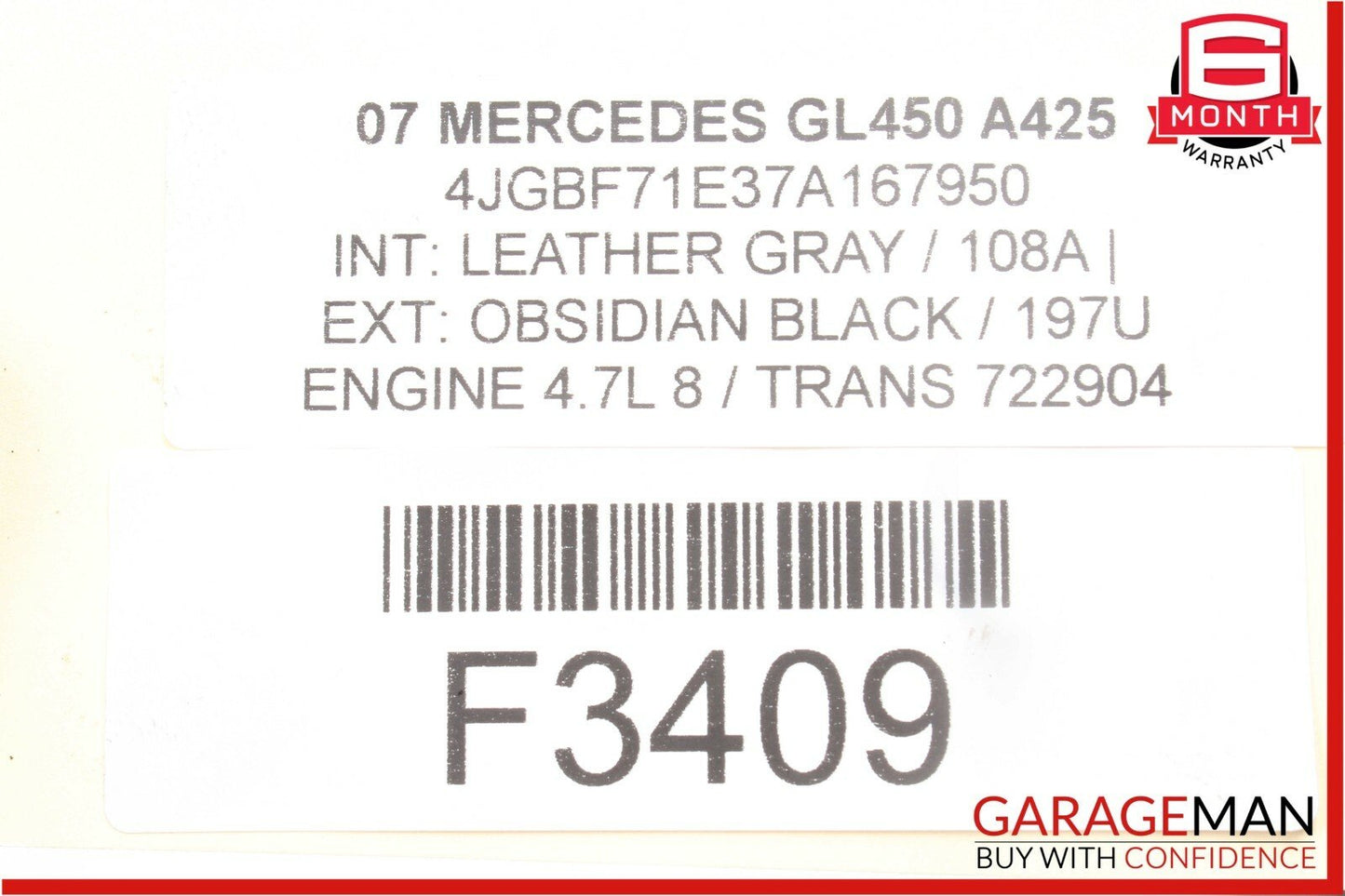 06-10 Mercedes GL450 R350 S550 E350 Front Right Engine Timing Chain Cover Plate