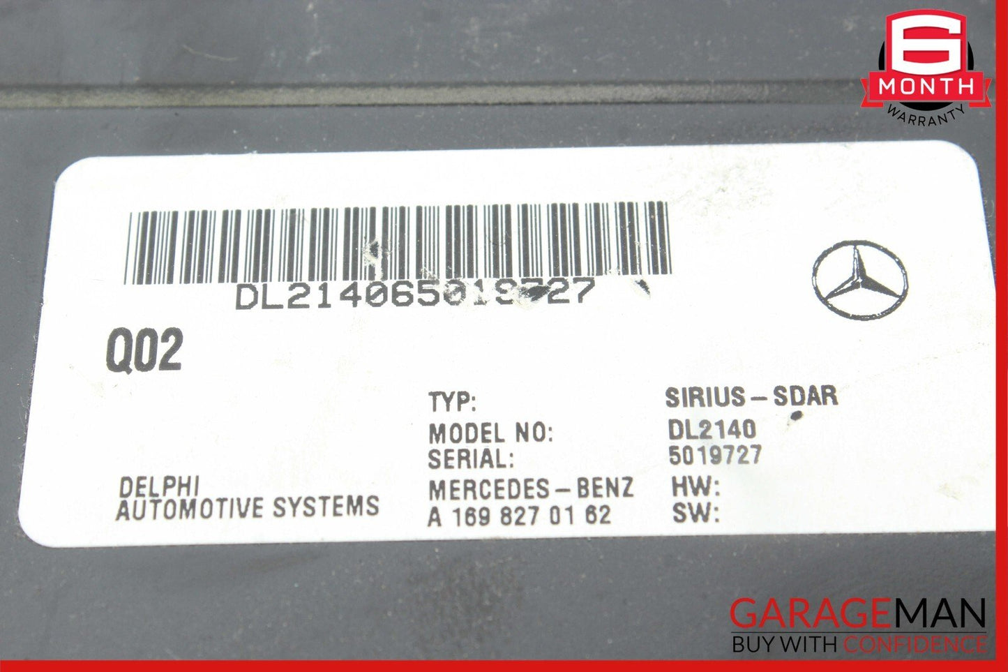 03-09 Mercedes W211 E350 C230 Sirius Satellite Radio Receiver 1698270162 OEM
