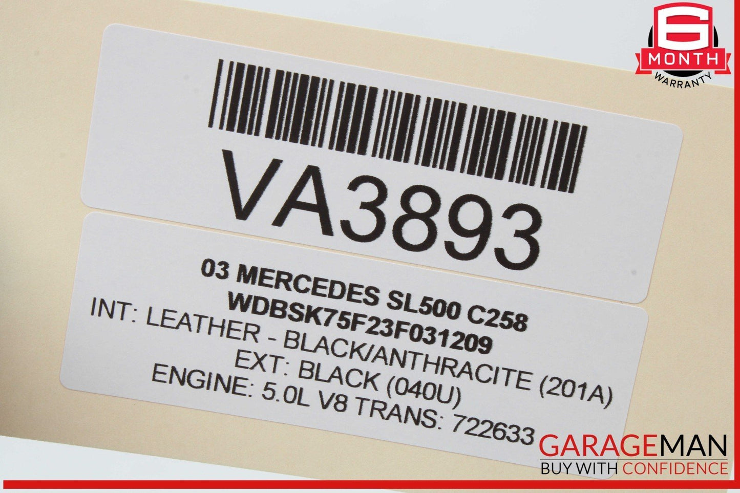 03-06 Mercedes R230 SL500 SL55 AMG Under Seat Control Module Right Side OEM