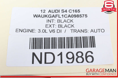 09-12 Audi S4 Rear Center Console AC A/C Air Conditioning Air Vent Grille OEM