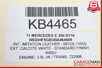 08-14 Mercedes W212 E350 C250 Front Left Driver Side Door Control Module OEM