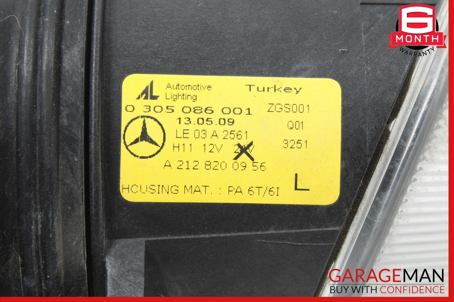 10-13 Mercedes W212 E350 Front Left Side Bumper Fog Light Lamp 2128200956 OEM