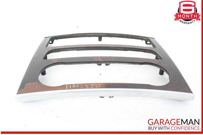 06-12 Mercedes W164 ML350 4MATIC Center Console Control Trim Panel Wood Bezel