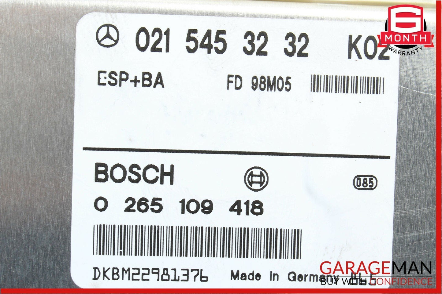 99-02 Mercedes R129 SL500 Electronic Stability Control Module ABS ESP 0215453232