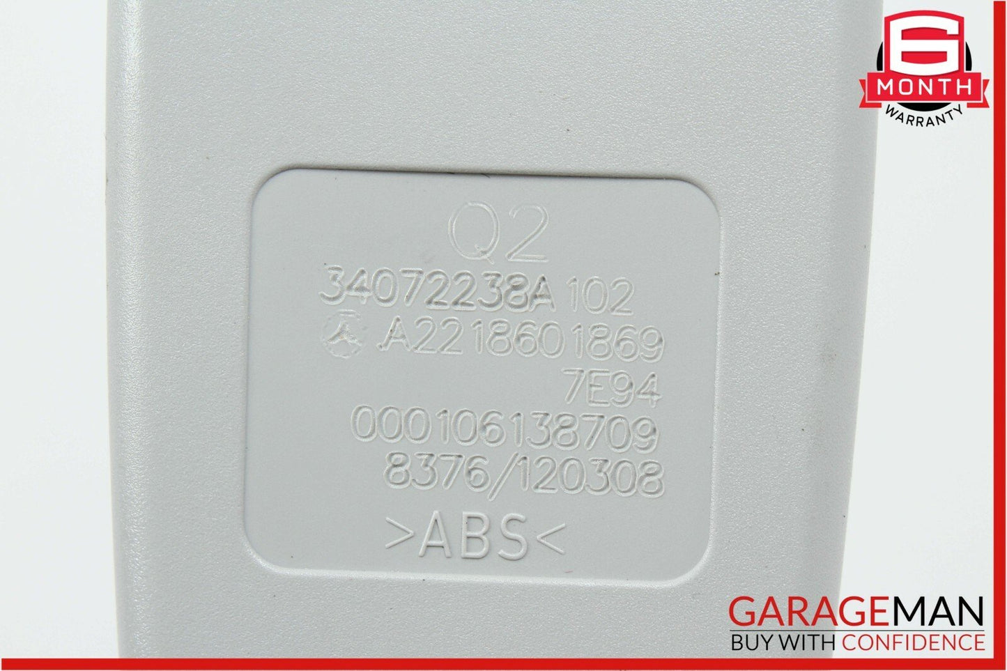 07-13 Mercedes S550 CL600 Front Right Seat Belt Seatbelt Receiver Buckle Grey