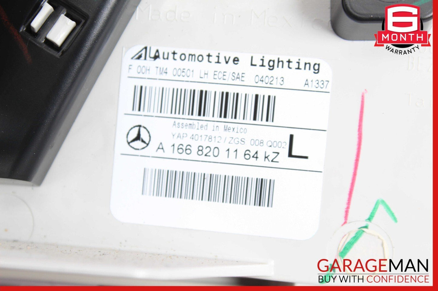 13-16 Mercedes X166 GL450 GL550 Inner Tail Light Lamp Rear Left Driver Side OEM