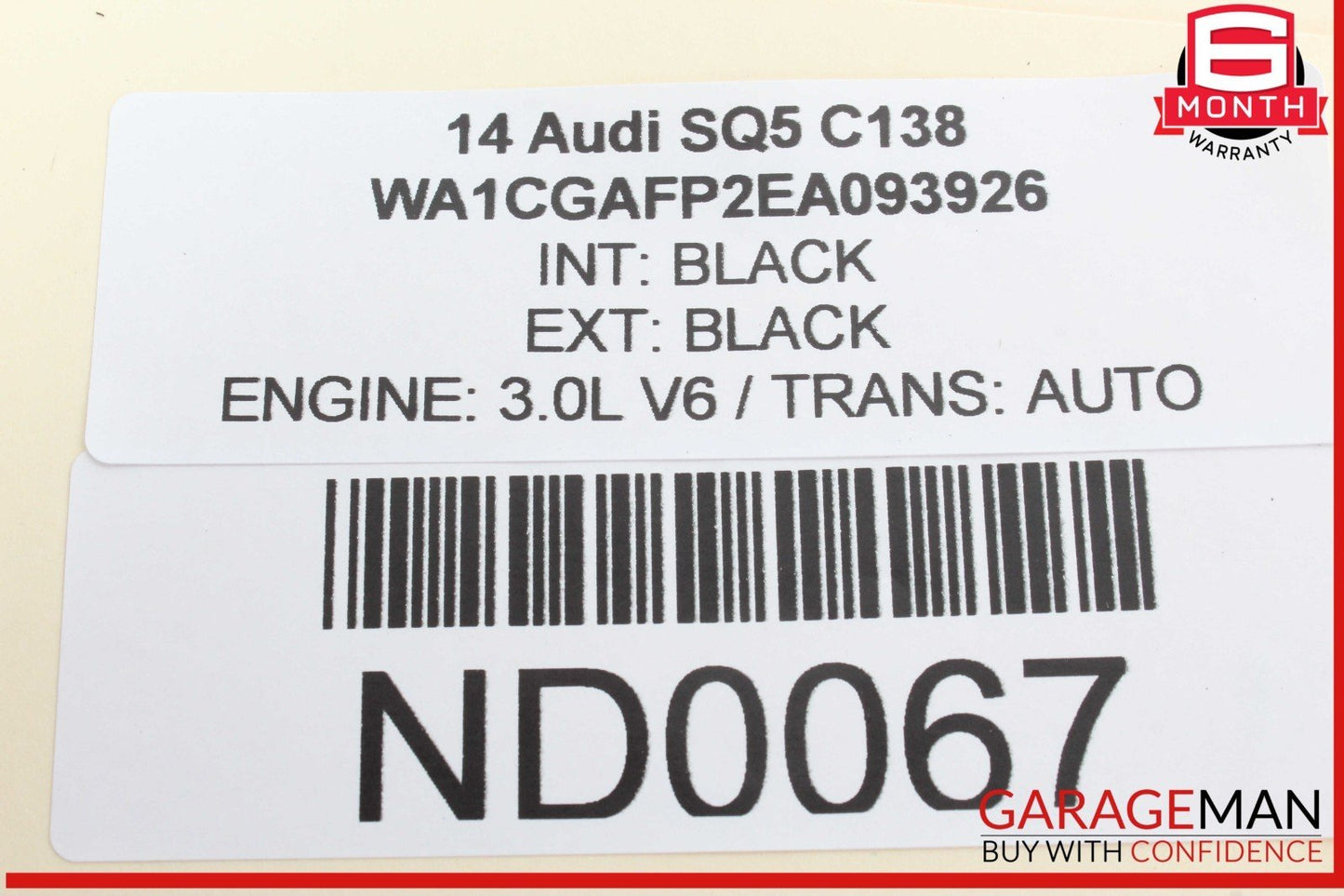 14-16 Audi SQ5 Body Comfort Control Module Unit 8K0907064JP OEM
