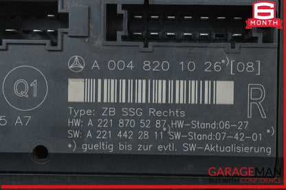 07-13 Mercedes W221 S550 Front Right Side Under Seat Control Module Unit OEM