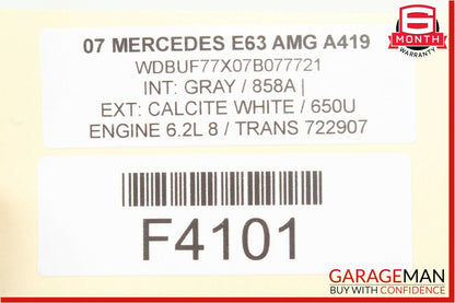 03-09 Mercedes W211 E500 E63 AMG Rear Right Exterior Door Handle Keyless Go OEM