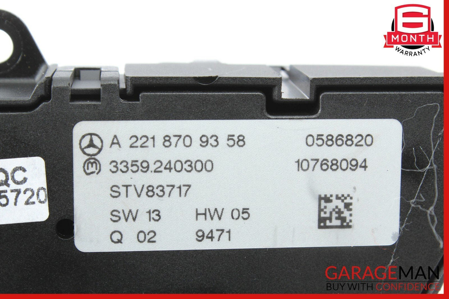 07-13 Mercedes W221 S63 CL550 Front Right Seat Adjust Controller Switch Set OEM