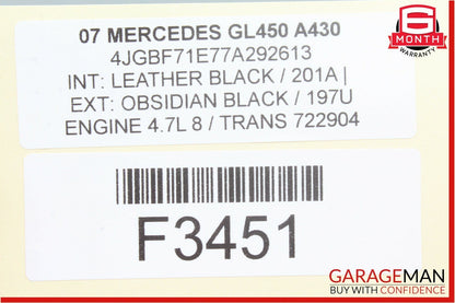 06-12 Mercedes X164 GL450 ML450 Center Console Cup Holder Trim Panel Cover Wood
