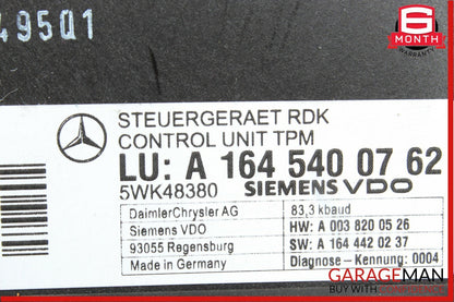 06-11 Mercedes X164 GL450 R550 TPMS Tire Pressure Control Controller Module Unit
