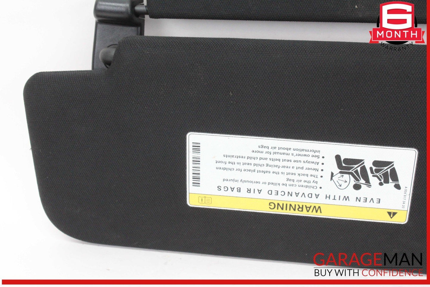 14-17 Mercedes W222 S550 Front Right Passenger Side Sunvisor Sun Visor Black OEM