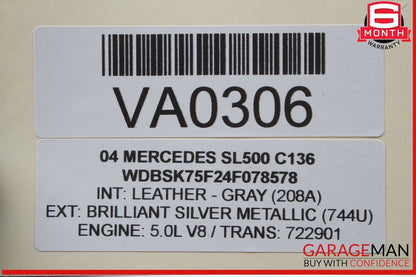 03-06 Mercedes R230 SL500 SL600 Rear Left Driver Side Tail Light Tail Lamp OEM
