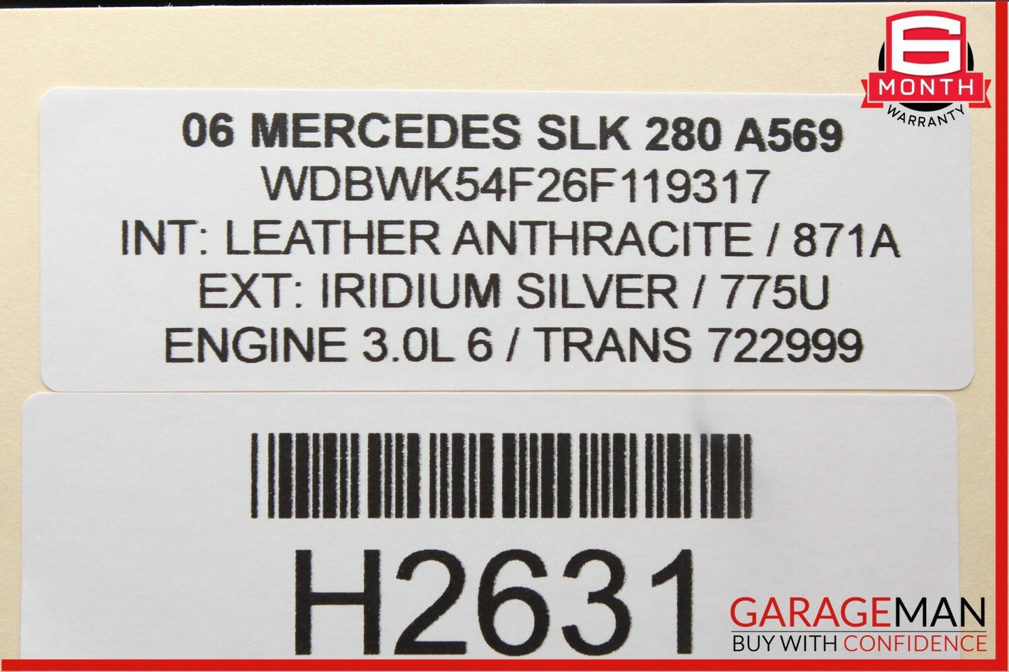 05-11 Mercedes R171 SLK280 Front Left / Right Side Dash A/C AC Air Vent Trim OEM